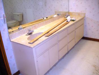 Master bath vanity demo