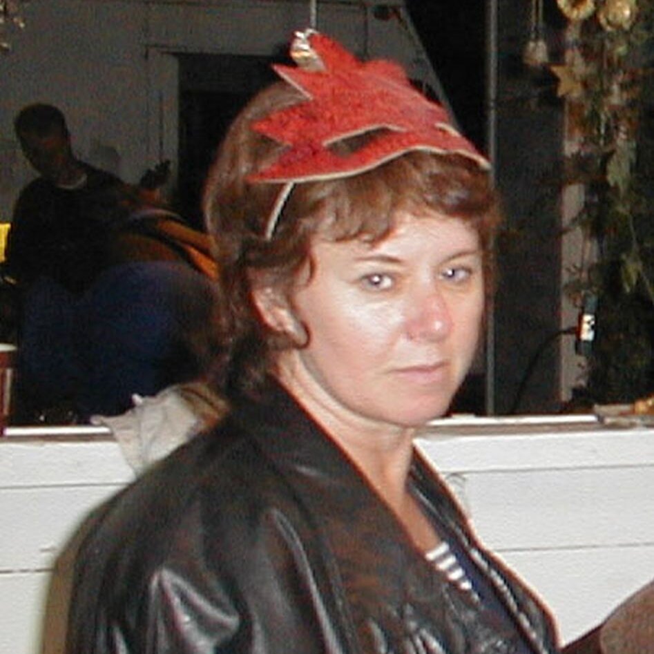 Charlie_Jackson_Halloween_1999-10-28x18-10-00 A lady at the pig roast at Charlie Jackson's Ferguson house in Mountain View CA, October 28th, 1999.