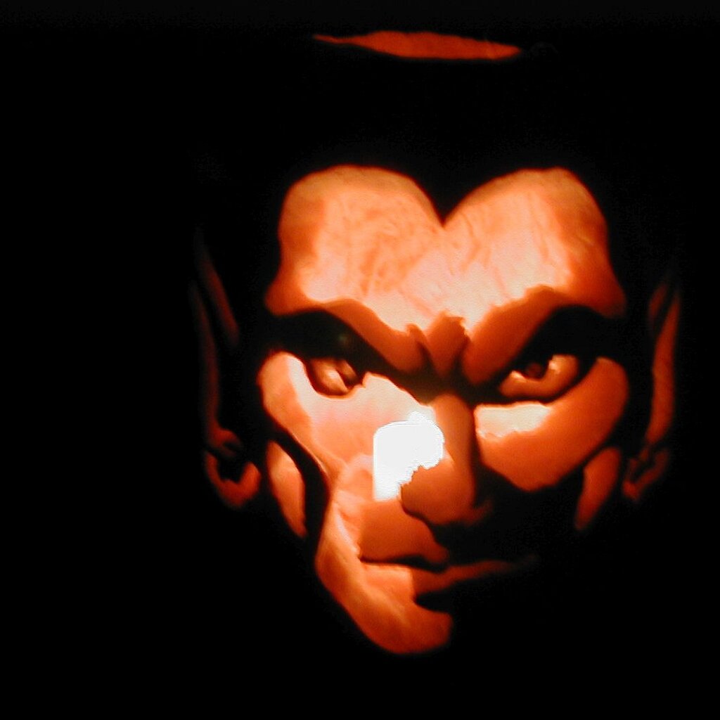 Charlie_Jackson_Halloween_1999-10-28x19-52-14 Night brings out the scary masks at the pig roast at Charlie Jackson's Ferguson house in Mountain View CA, October 28th, 1999.