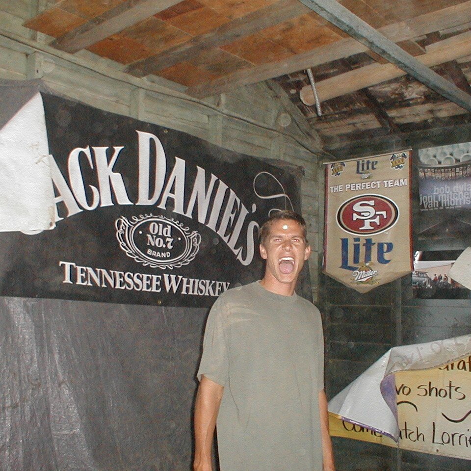 2000-06-29x21-57-02_Greg_yelling_at_Lee_Webster_birthday Greg yelling in the ping-pong shed at Charlie Jackson's house on Ferguson Dr. in Mountain View CA. True time and date.