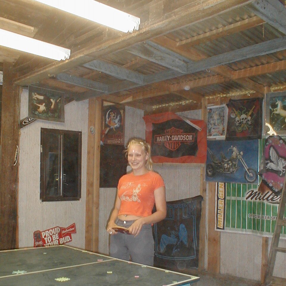 2000-06-29x22-05-28_Simone_ping_at_Lee_Webster_birthday Simone playing in the ping-pong shed at Charlie Jackson's house on Ferguson Dr. in Mountain View CA. True time and date.