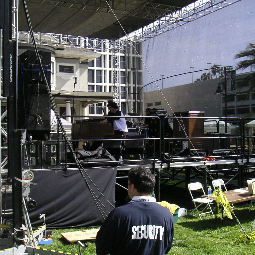 San_Jose_Blues-Festival_2005-05-14x04-07-16 Setting up at the San Jose Blues festival, May 14th, 2005.