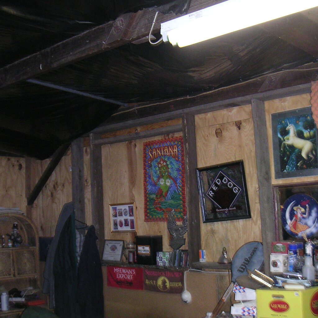 San_Jose_Blues-Festival_2005-05-14x07-57-12 The music room at Charlie Jackson's pad in the barn at 12780 Clayton Road, San Jose, CA. (It's a roofer now.)