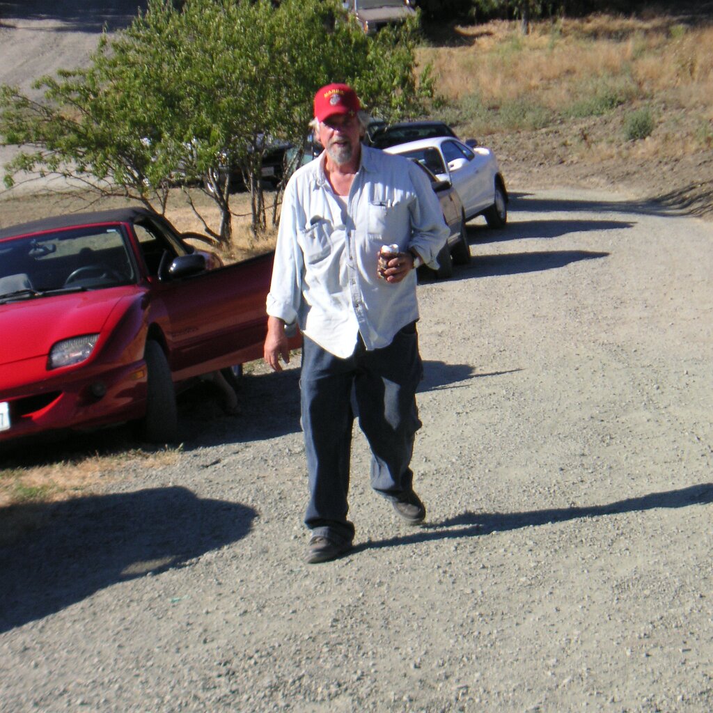 Don-s_wake_2006-07-15x18-18-06 Preacher aka Bob Brown, at Don's wake at Charlie Jackson's home in the barn at 12780 Clayton Road, San Jose, CA. (It's a roofer now.)