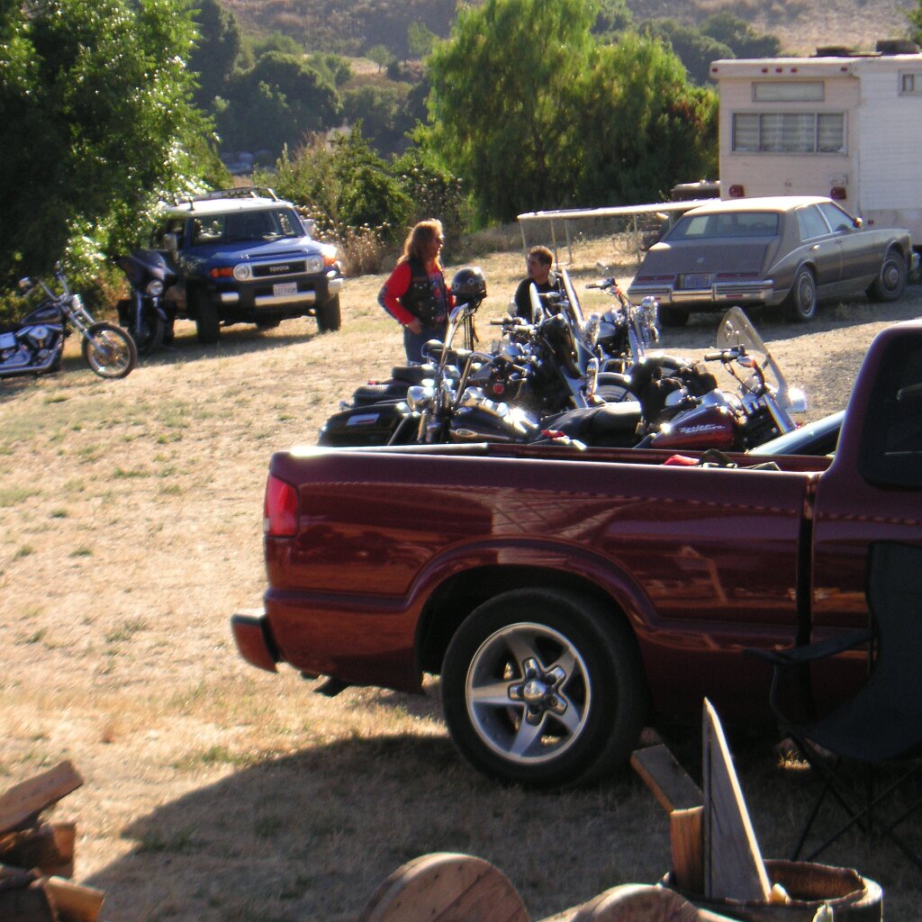 Don-s_wake_2006-07-15x18-43-50 Bikes and cars at Don's wake at Charlie Jackson's home in the barn at 12780 Clayton Road, San Jose, CA. (It's a roofer now.)