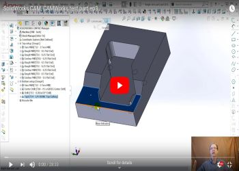 Solidworks CAM, CAMWorks test part ep3