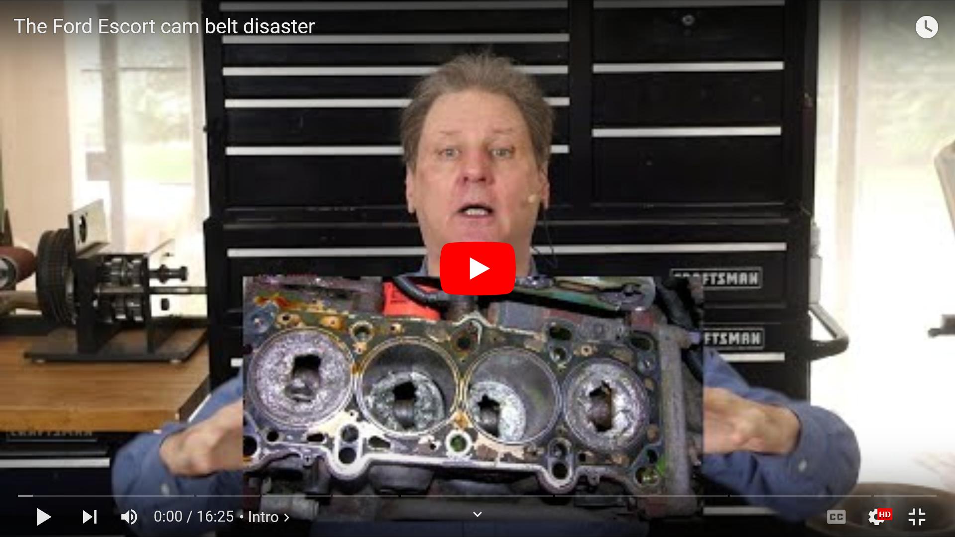 YouTube video of Why Ford Escorts break camshaft belts